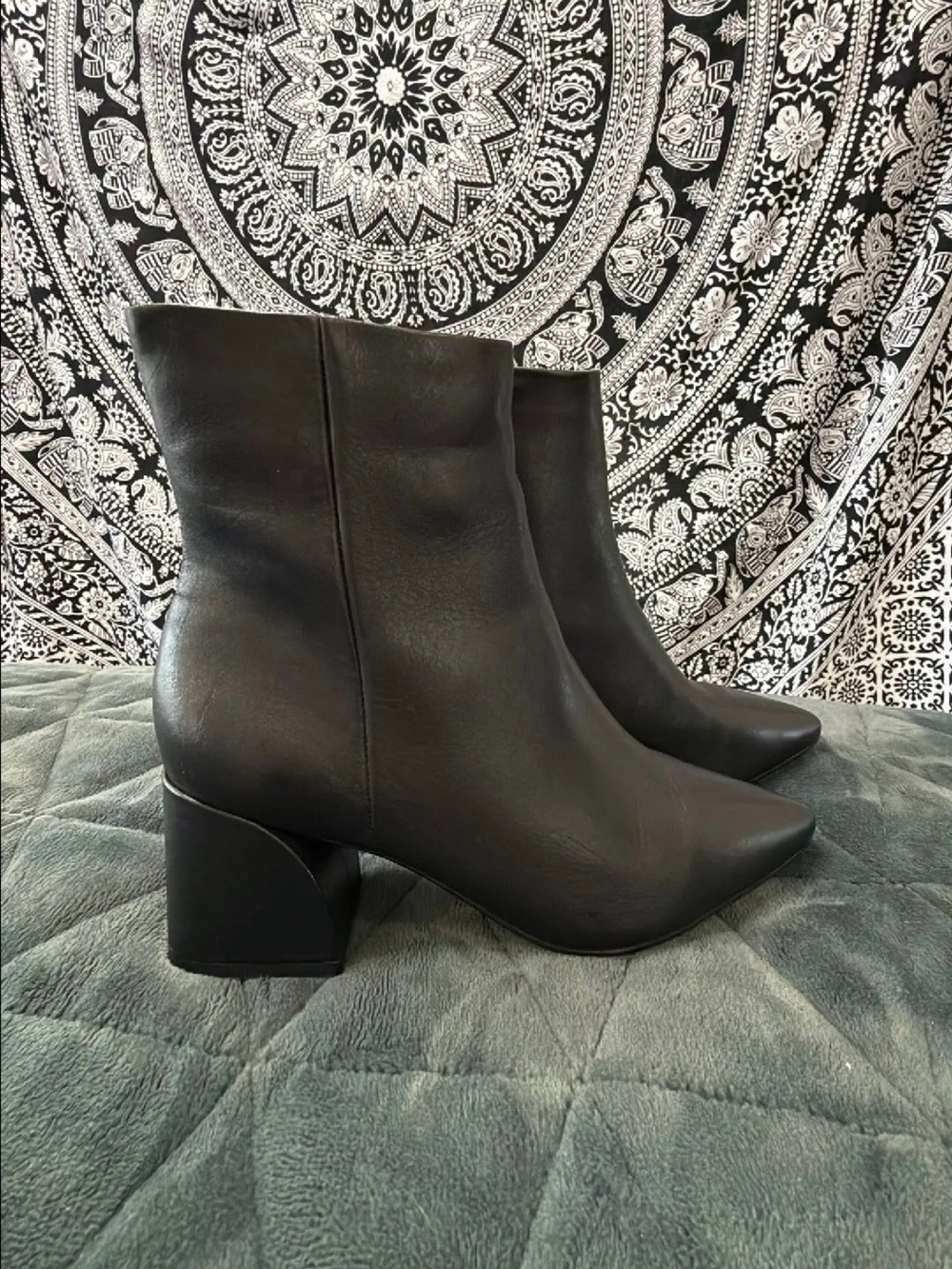 Steve Madden Pointed Toe Block Heel Ankle Boots